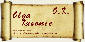 Olga Kusonić vizit kartica